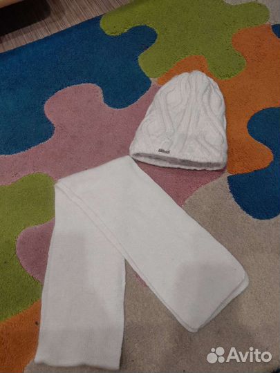 Шапка на флисе с шарфом (набор)