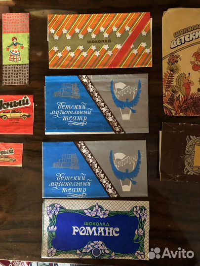 Обёртки от шоколада 80-90-х годов