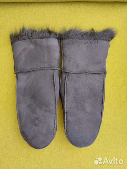 Варежки из натуральной кожи