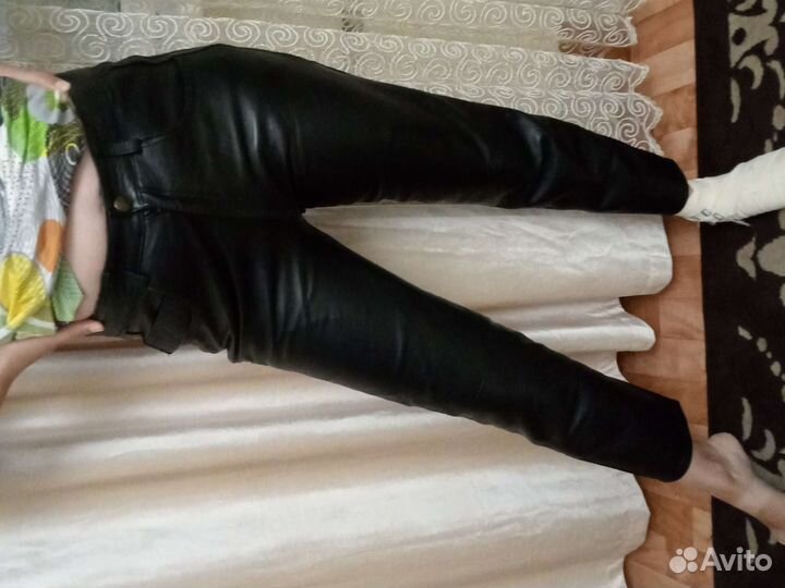 Брюки кожаные