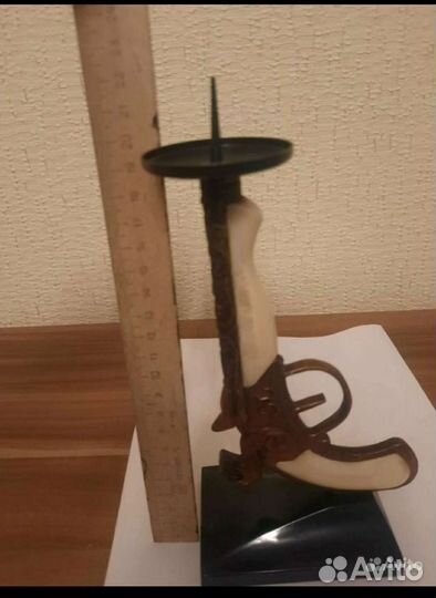 Подсвечник-пистолет СССР 1967г