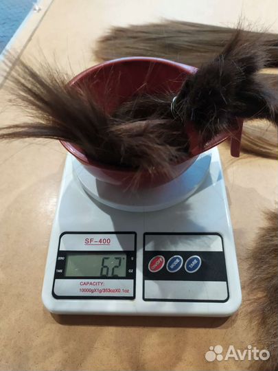 Волосы натуральные срез