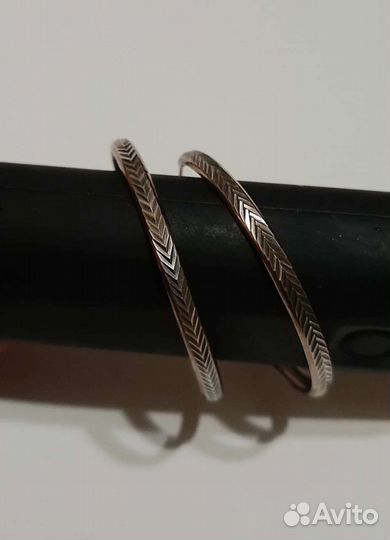Серебряные серьги Конго, алмазная грань, елочка