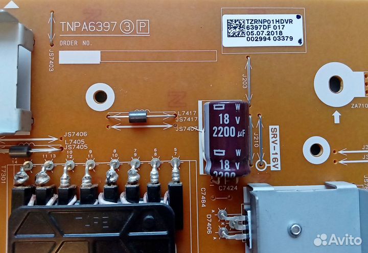 Tnpa6397 3P блок питания Panasonic TX-49FXR600