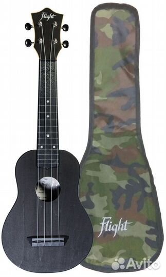 Укулеле сопрано с чехлом Flight TUS 35 BK