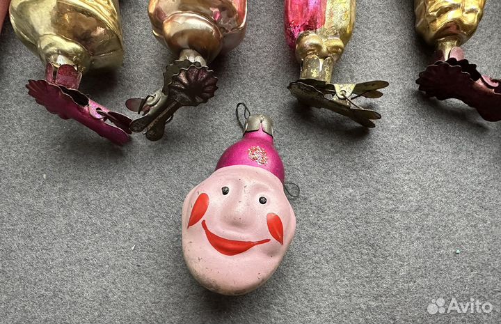 Елочные игрушки СССР на прищепках