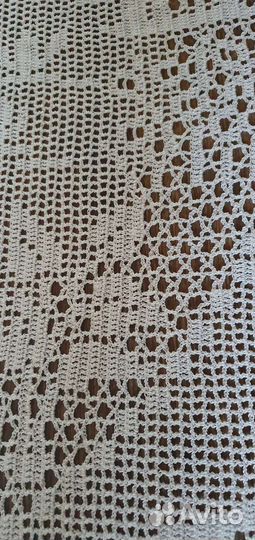 Винтажная скатерть в филейной технике