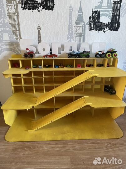 Детский гараж парковка полка для машинок