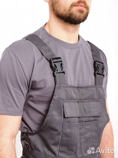 Полукомбинезон профессионал темно-серый