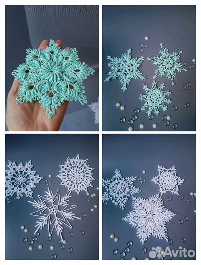 Снежинки ручная работа