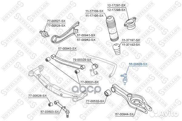 Стойка стабилизатор задний Hyundai/Stellox/ 560