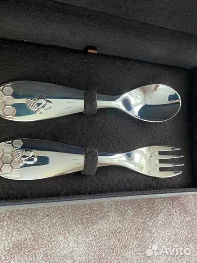 Набор Christofle ложка + вилка с пчелой Bee