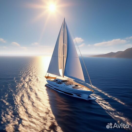 Морская прогулка на яхте под парусом