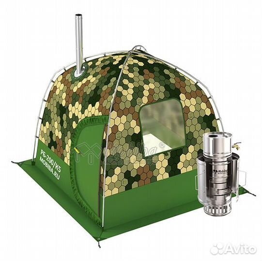 Походная баня «Кайфандра» рб-200/К5 с печью Жига 3