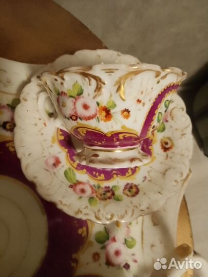 Старинный дореволюционный сервиз tet-a-tet