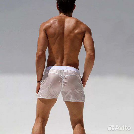 Полупрозрачные пляжные мужские шорты