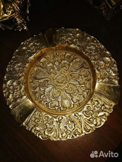 Пепельница тарелка бронза антик