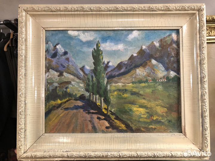 Картина. Дорога в аул. СССР. 1978г. Холст, масло