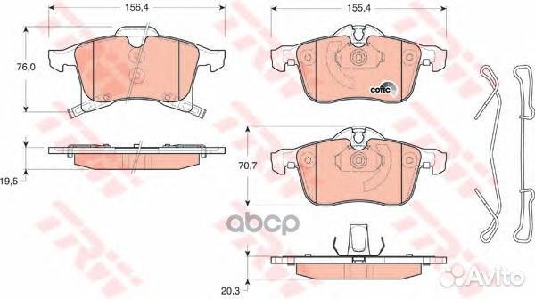 Колодки тормозные дисковые перед GDB1668 TRW