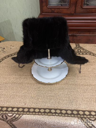 Мужская шапка из стриженой норки