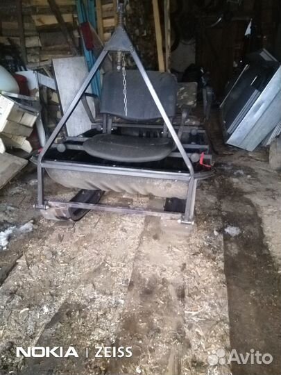 Сани волокуши с сиденьями для мотобуксировщика