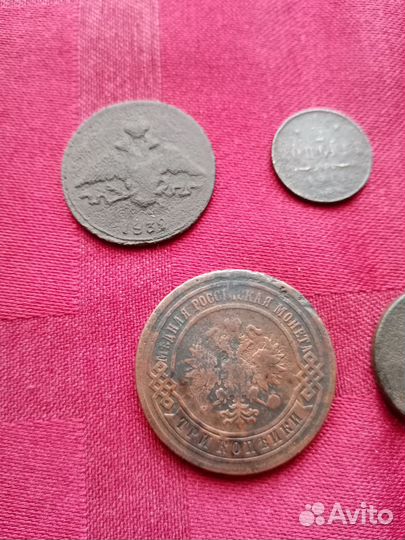 Медные монеты Империи, 5 шт одним лотом