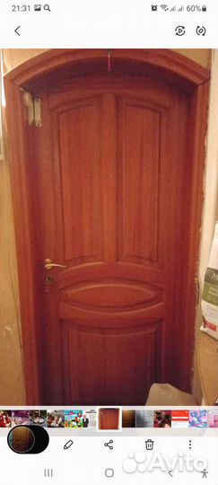 Дверь входная деревянная с коробкой