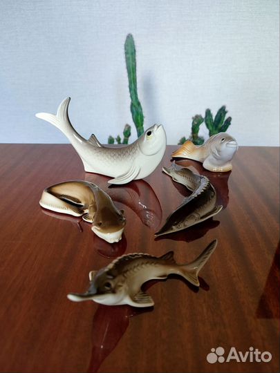 Статуэтки рыбы фарфор комплект