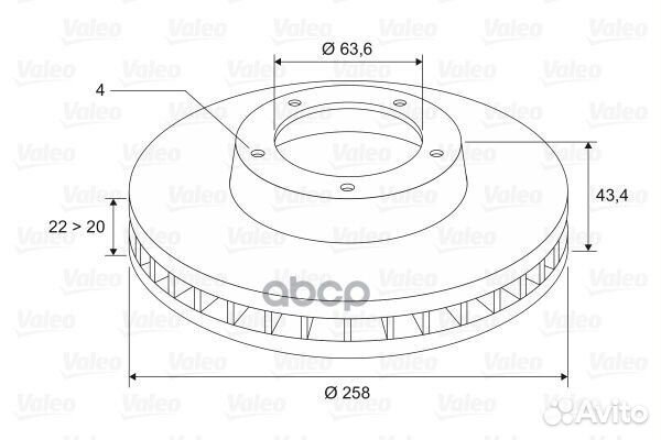 Диск торм. FOR fiesta (1шт.) 297560 Valeo