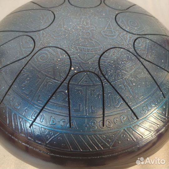 Новый глюкофон, зодиак весы гравировка 30 см