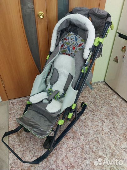 Детские санки коляска ника 7 3/4