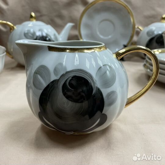 Чайный сервиз черная роза дулево (сзр)