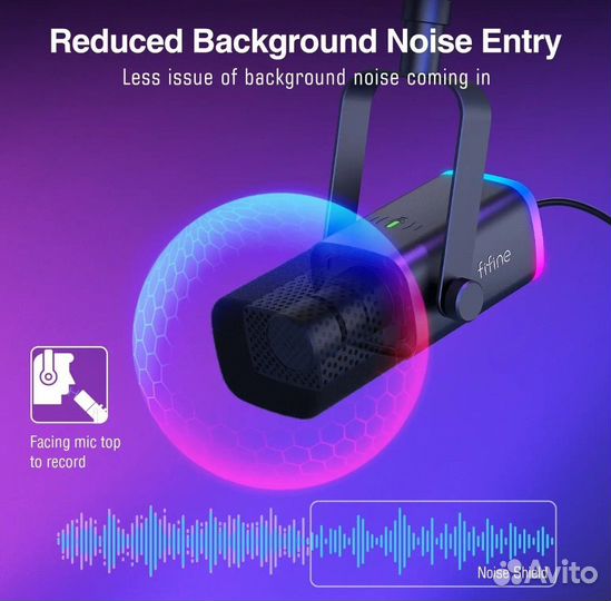 Микрофон Fifine AM8t с пантографом черный - Новый