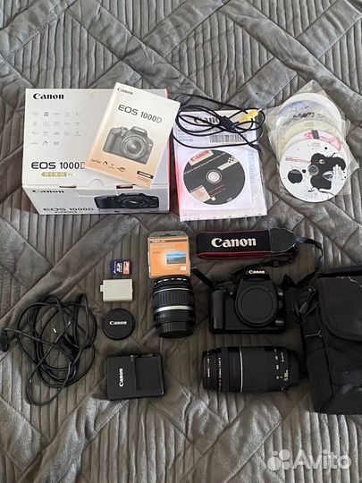 Фотоаппарат canon 1000d + объектив 18-55