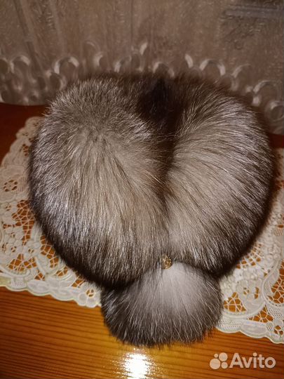 Берет женский чернобурка