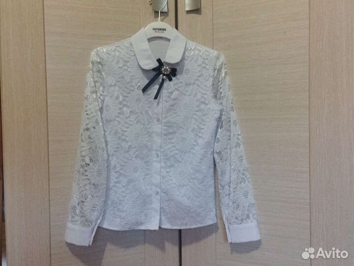 Рубашка белая для девочки 34размер