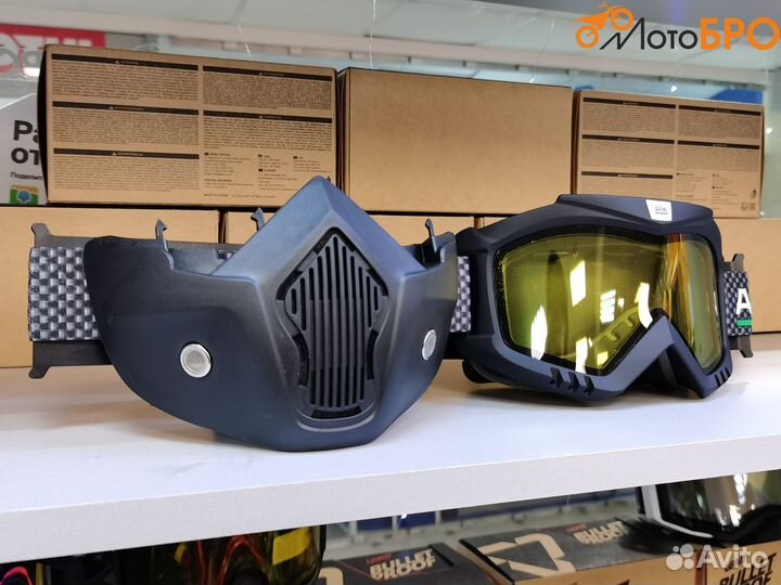 Очки-маска снегоходные с двойной линзой AiM (PRO)