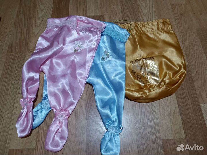 Ползунки и мешок для денег на свадьбу