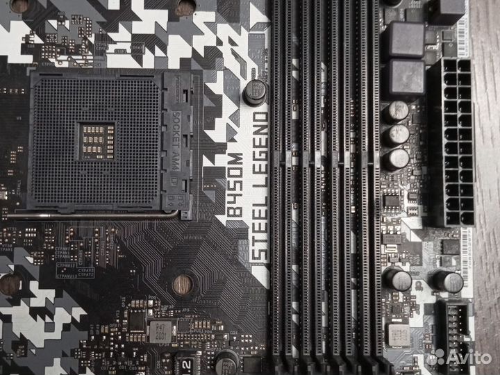 Материнская плата AM4 Asus B450M Не рабочая