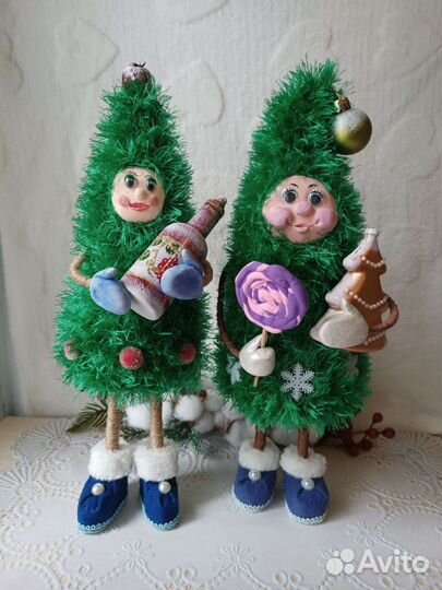 Новогодние игрушки, ёлочки ручной работы