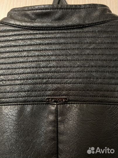 Кожаная женская куртка размер м