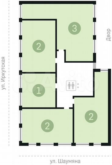 2-к. квартира, 67,1 м², 3/17 эт.