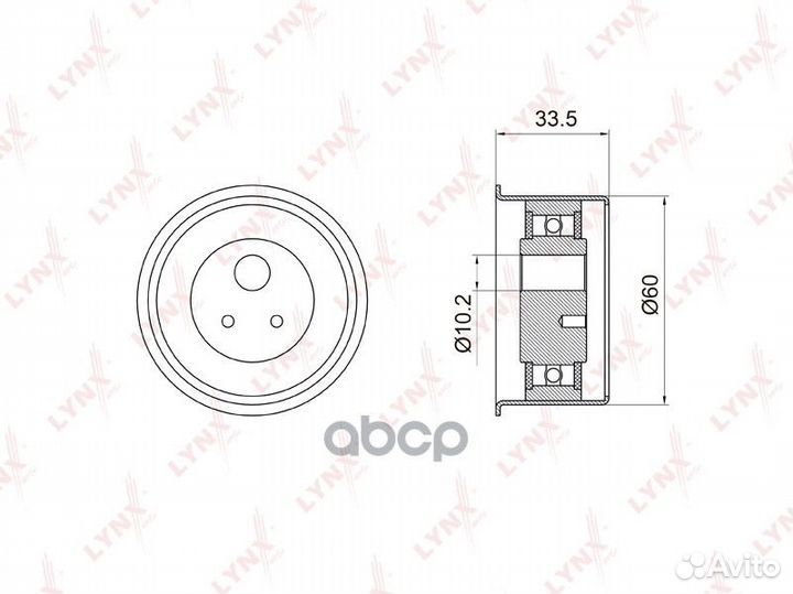 Ролик натяжной ремня грм 0,411 PB1036 lynxauto
