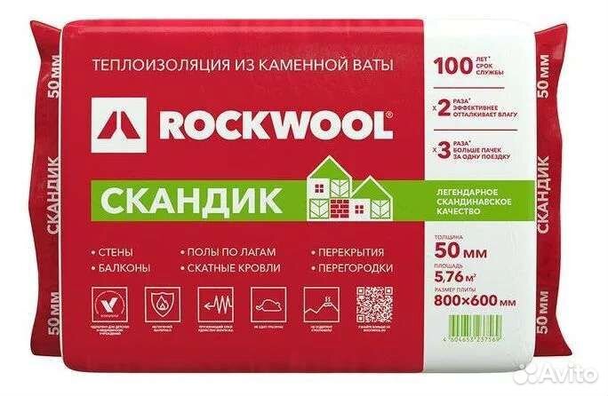 Базальтовая вата Rockwool Лайт Баттс Скандик