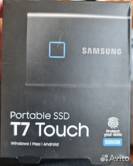 Внешний жесткий диск ssd samsung T7 touch 500 gb