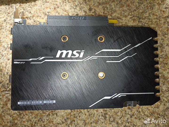 Видеокарта MSI GTX 1660 super 6гб