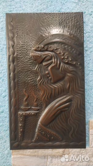 Панно медное чеканка