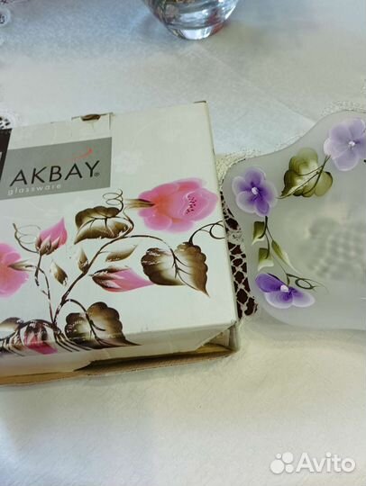 Ваза чешское цветное стекло