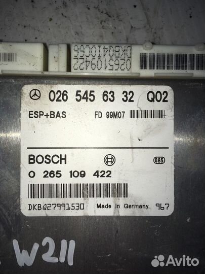 Эбу ESP 0265456332 Mercedes W211