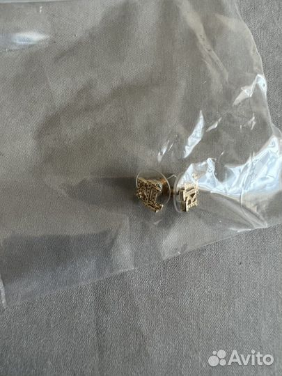 Серьги гвоздики Ralph Lauren логотип бронь